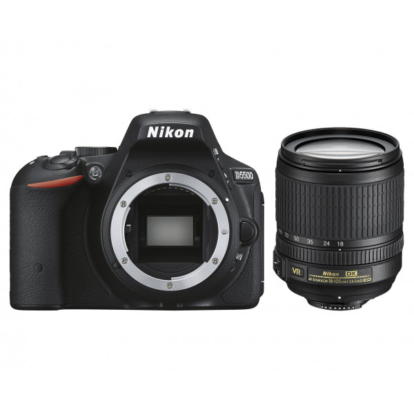 NIKON D5500 - Kamera DSLR 24,2 MP (Display von 3,2-optischen Bildstabilisator, Full HD), Farbe schwarz - Kamera Kit Karosserie mit Nikkor 18 - 105 mm f/3,5 - 5,6 ED VR (Importiert)-34